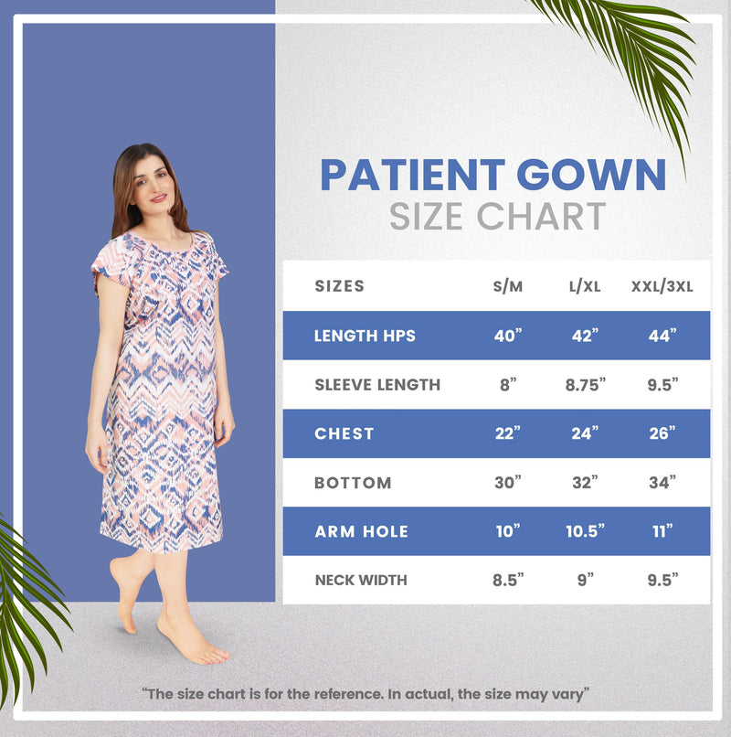 [Australia - AusPower] - NY Threads Women's Hospital Gown Soft and Stylish Patient Gown, Large-X-Large, Aztec Pink 