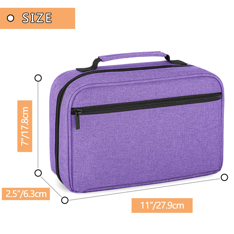 [Australia - AusPower] - Damero Carrying Case for 2 Stethoscopes, Portable Stethoscope Case Compatible with 3M Littmann/ADC/Omron Stethoscope, BP Cuffs and Other Accessories, Purple 