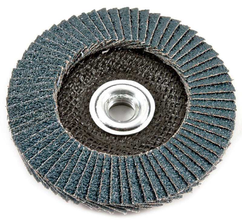 [Australia - AusPower] - Forney 71933 Flap Disc, Type 29 Blue Zirconia with 5/8-Inch-11 Threaded Arbor, 120-Grit, 4-1/2-Inch 