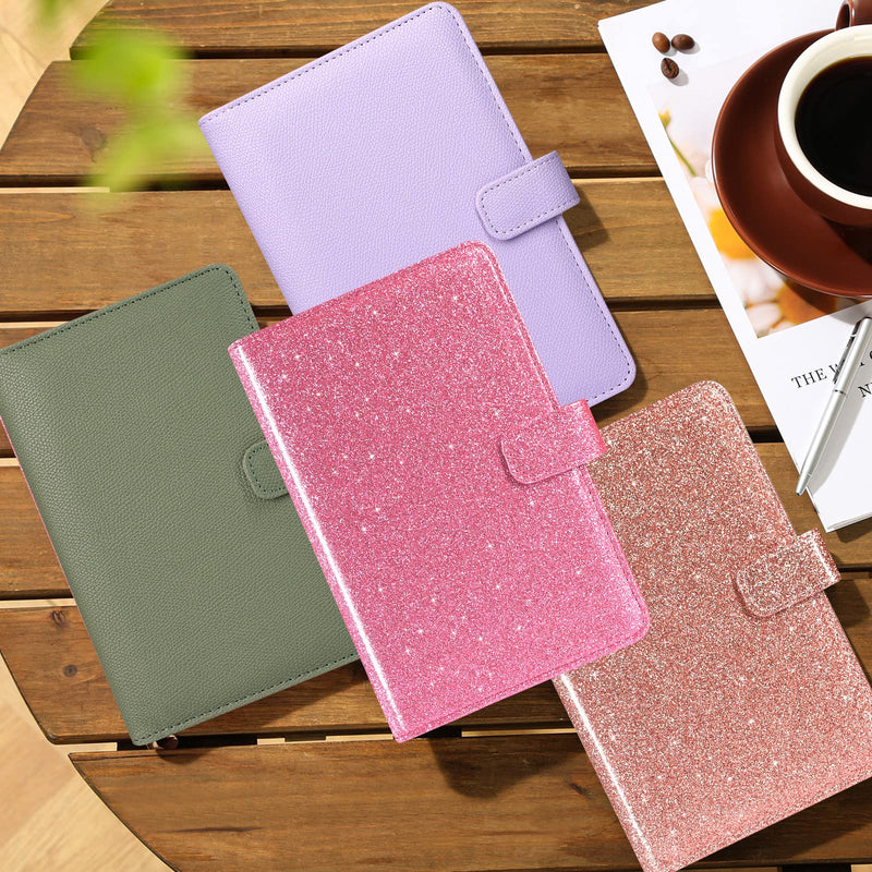[Australia - AusPower] - Server Book for Waitress - Leather Waiter Book Server Wallet with Zipper Pocket, Cute Serving Book&Server Note Pads Holder with Magnetic Closure, Glitter Pink 