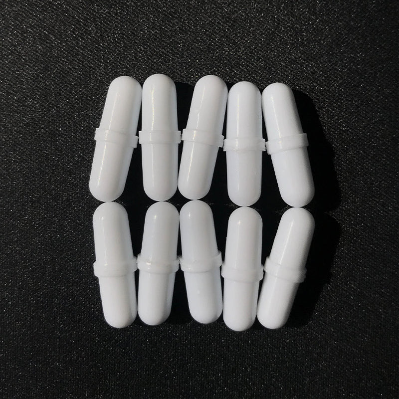 [Australia - AusPower] - Magnetic Stir Bars,10 Pcs PTFE Magnetic Stirrer Mixer Stir Bar, 20 mm/ 0.8 Inch White Laboratory Stirrer Mixer Bar (10) 10 