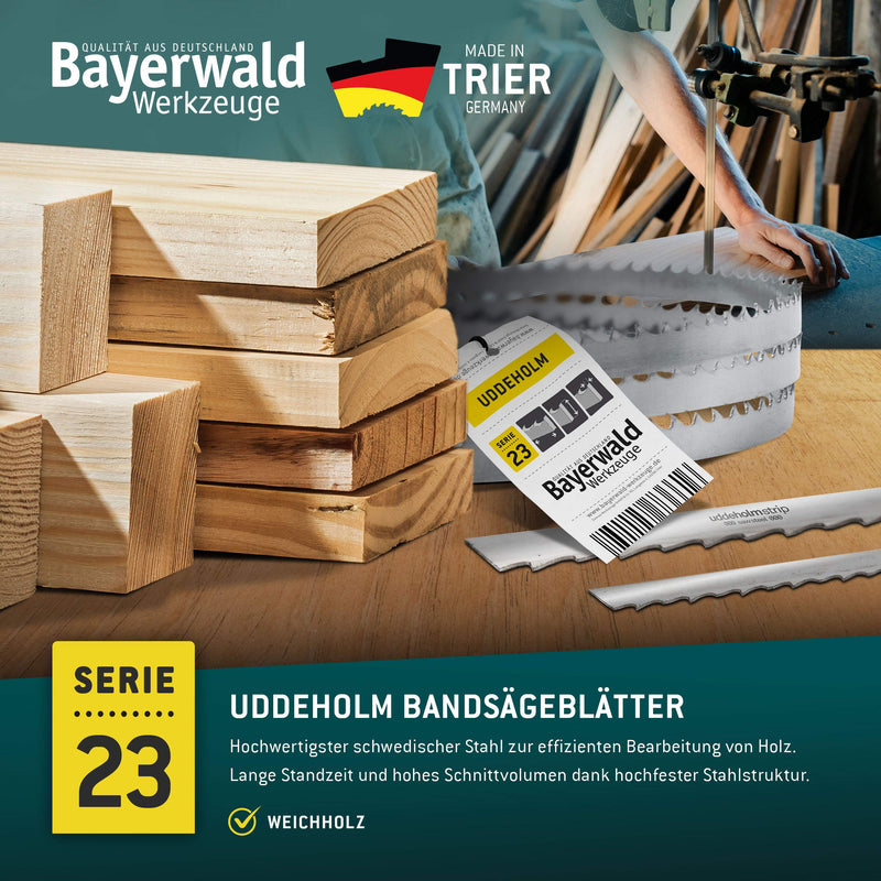 [Australia - AusPower] - Bayerwald Uddeholm Band Saw Blade - 2240 x 15 x 0.5 x 6 / for All Standard Wood Types / Saw Band Suitable for Scheppach hbs 300 2240 x 15 x 0.5 x 6 ZAB (Uddeholm) 