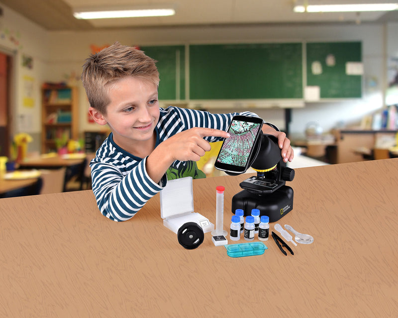 National Geographic Microscope 40x-640x with Smartphone Holder Pack of 1