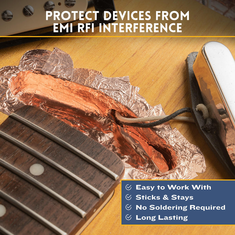 [Australia - AusPower] - Kraftex Copper Tape [2 Inch x 33ft]. Copper Tape Conductive Adhesive use as Copper Tape for Slugs, Copper Shielding Tape for Guitars, Faraday Tape or Copper Flashing roll. 