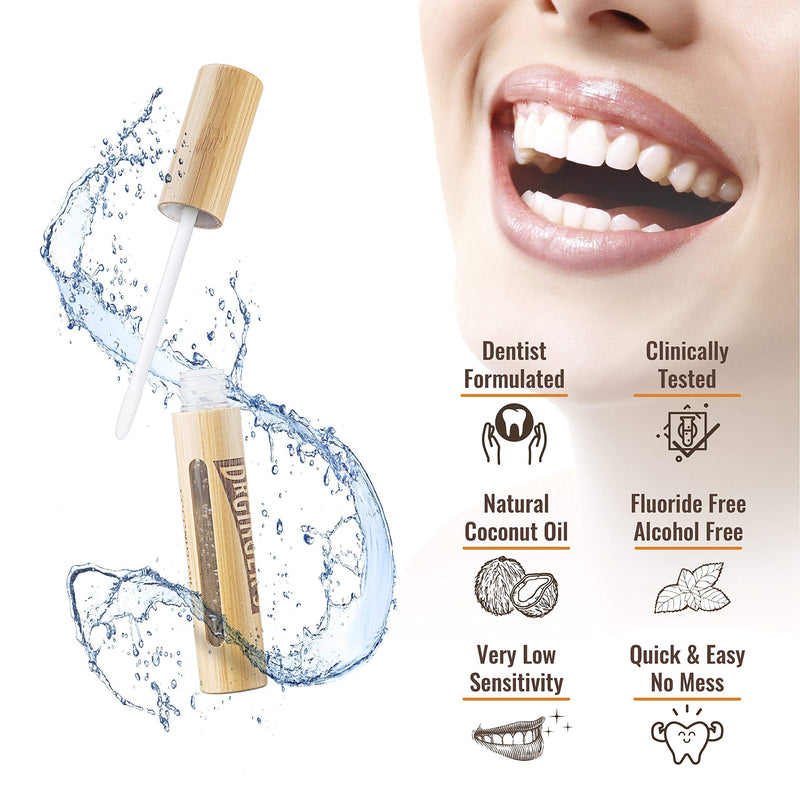 [Australia - AusPower] - Dr. Ginger's Coconut Oil Tooth Whitening Pen – Rapid Brightening for Sensitive Teeth and Gums - Mint Flavor, 0.35oz - Blended with Teeth Whitening Essence and Xylitol for Brighter Smile 