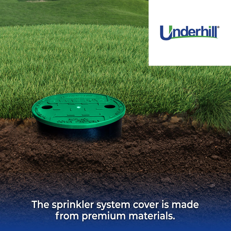 [Australia - AusPower] - Underhill Sprinkler Valve Round Box Lid, VersaLid 6 Inch to 7 Inch Universal Cover for Automatic Irrigation System, Green, VL-6 Green - 1 Pack 