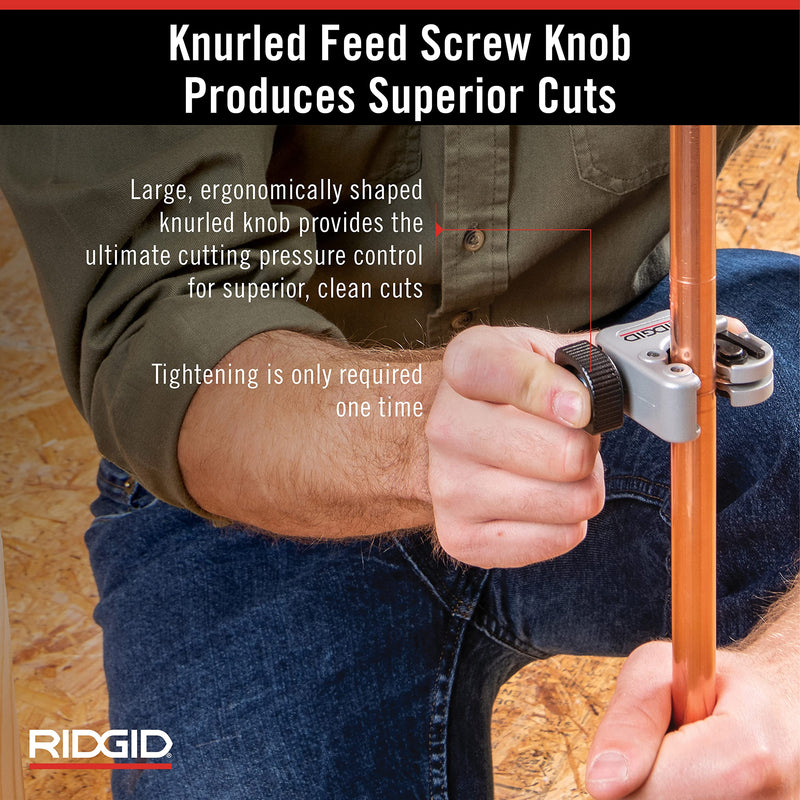 [Australia - AusPower] - RIDGID 86127 Model 118 Close Quarters AUTOFEED 1/4" to 1-1/8" Copper, Aluminum, Brass, and Plastic Tubing Cutter 