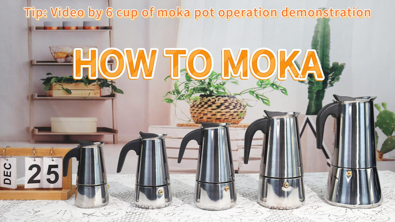 9 Cup Stovetop Espresso Maker Stainless Steel Moka Pot Stove Top Percolator Italian Coffee Makers Capable Mocha Greca Machine Cafe Classic Induction Cookers for Home and Camping 450ml 15oz Silver 9 Cup