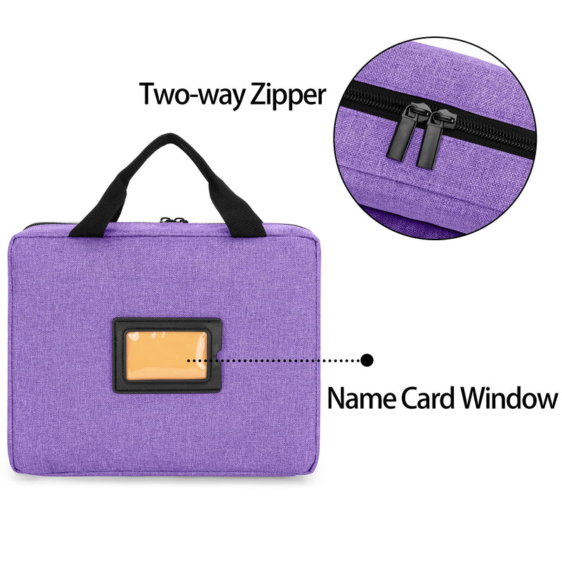 [Australia - AusPower] - Trunab Utility Nurse Case Padded Stethoscope Case, Hold Two Stethoscopes/BP Cuffs and Nurse Accessories, Small Empty First Aid Bag for Nurses, Doctor, Purple (Patent Design) 