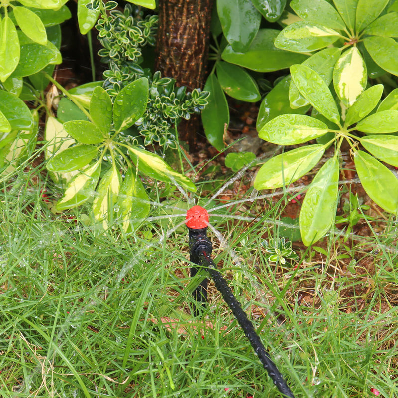 [Australia - AusPower] - 30PCS Easy-Connect Drip Irrigation Emitters for 1/4 inch Irrigation Tubing, Adjustable Water Flow Drip Emitters with Stake Pack of 30 Red 