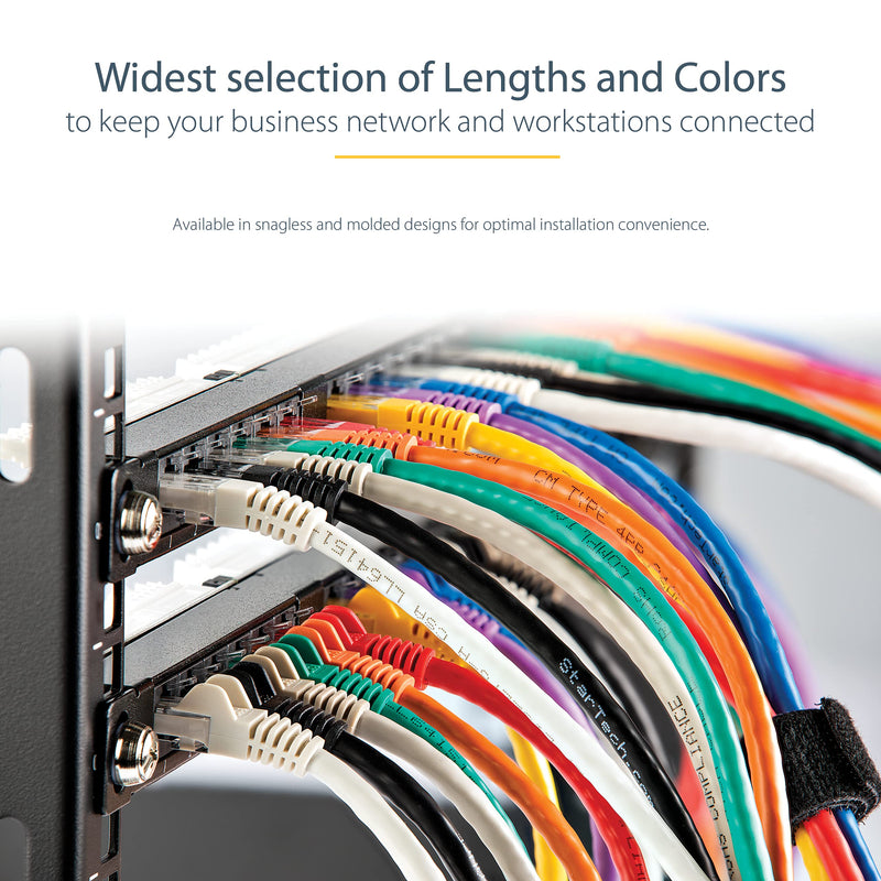 StarTech 75ft CAT6 Ethernet Cable - Yellow CAT 6 Gigabit Ethernet Wire - 250Mhz 100W PoE RJ45 UTP Network Patch Cord Snagless with Strain Relief (N6PATCH75YL) 75 ft Single