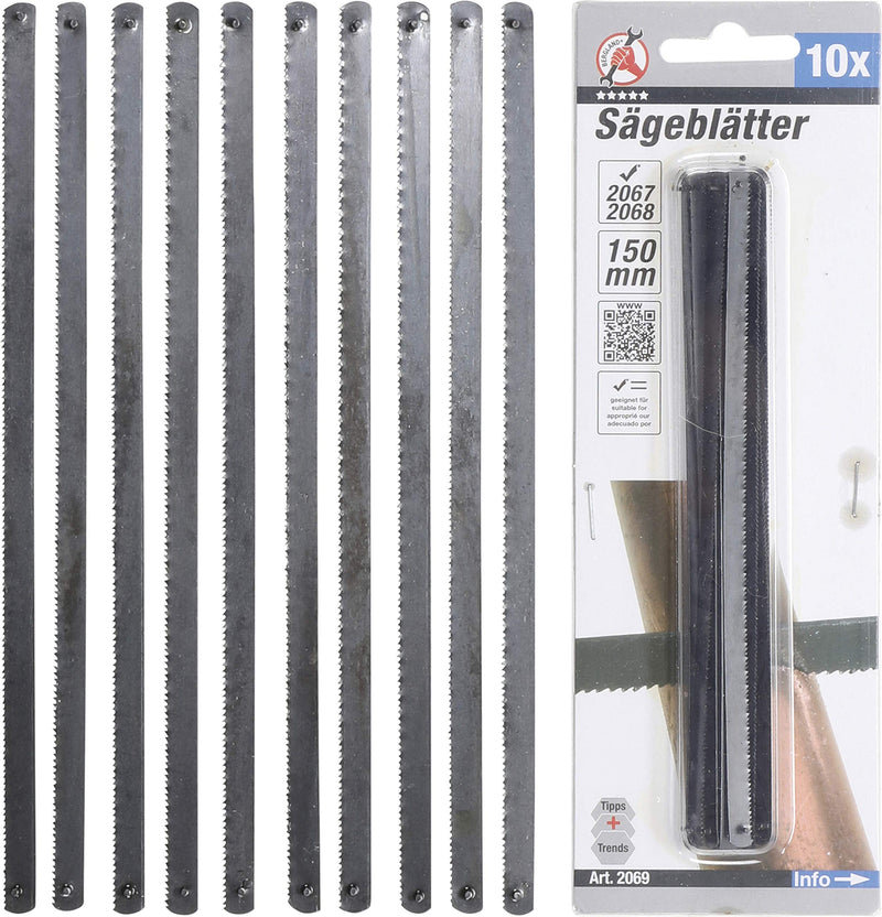 BGS Diy 2069 | Saw Blades | 150 mm | 10 Pieces | Wood & Plastic | Suitable for saws item no. 2067, 2068, 2082