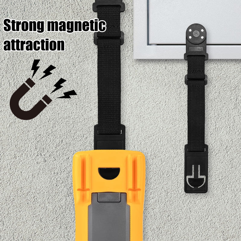 [Australia - AusPower] - Magnetic Hanging Strap Kit, Magnet Meter Hanger Kit Includes 2 Hanging Straps 2 Clips and 1 Magnetic Hanger Holder Compatible with Fluke Digital Multimeter 