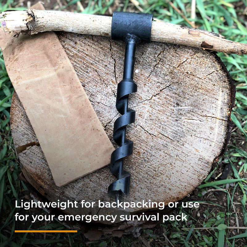 Bushcraft Survival 1.5 Inch Scotch Eye Auger | Manual Hand Wood Auger Drill Bit for Camping & Shelter Building | Heavy Duty Steel Bushcrafting Tools & Backcountry Gear