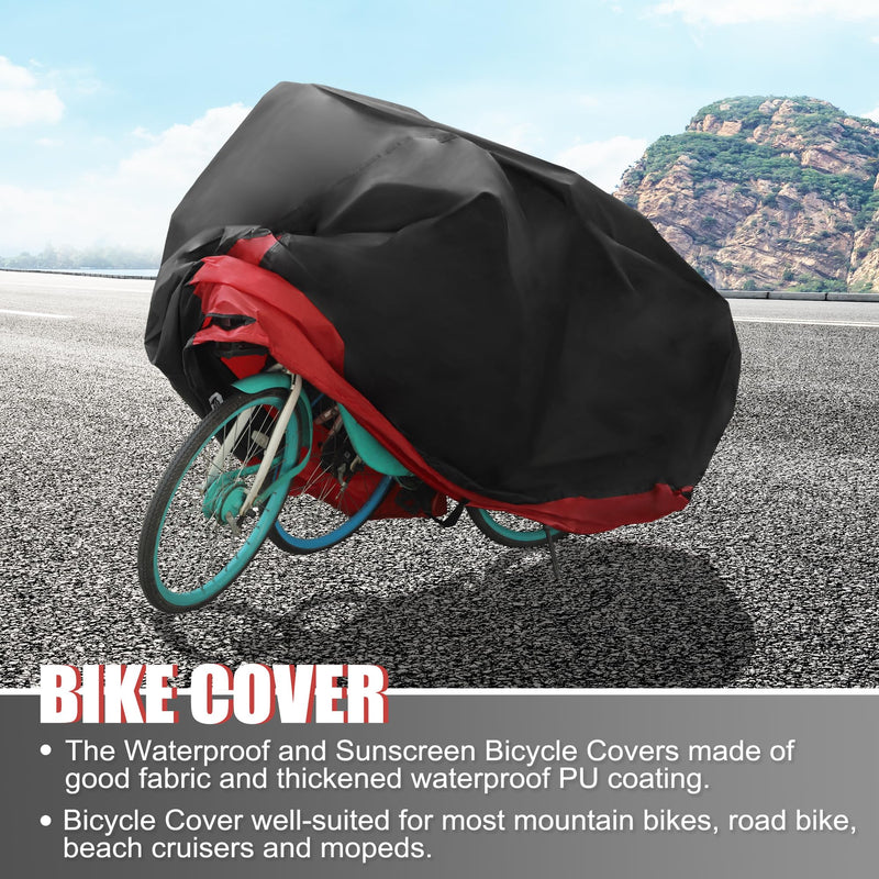 [Australia - AusPower] - uxcell Bike Cover Outdoor Waterproof Bicycle Cover Sun Dust Wind Proof Bike Rain Covers for Mountain Road Electric City Bike Red X-Large 