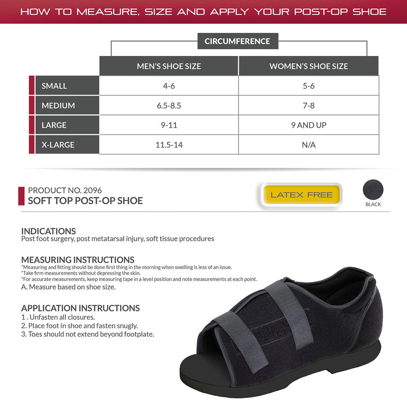 [Australia - AusPower] - OTC Post-Op Shoe, Soft Top, for Men & Women, Medium For Women Medium (Pack of 1) 