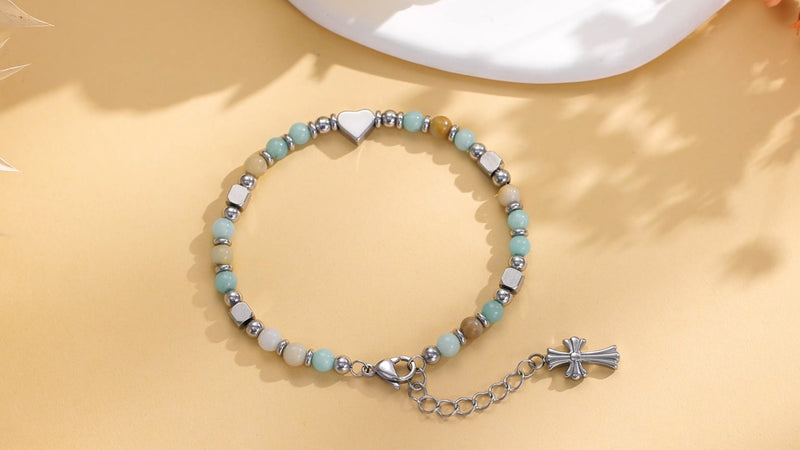 TONY & SANDY Christian Gifts for Women, Religious Cross Bracelet Faith Jewelry, Confirmation Baptism Christmas Birthday Gifts for Women, Unique Gifts for Teens Girls Kids Adults Pray on it