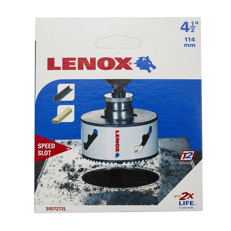 LENOX Tools Bi-Metal Speed Slot Hole Saw with T3 Technology, 4-1/2" 4-1/2 inches 4-1/2-Inch