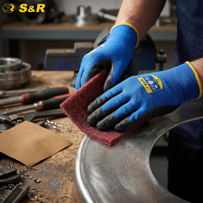 S&R Abrasive Fleece Roll 5 m x 100 mm Grit 240, Aluminum Oxide Sanding Roll | Abrasive Fleece Pads for Metal, Wood, Stainless Steel, Paint, Sanding Pad, Polishing Fleece, Robust, Flexible, Cuttable, Durable