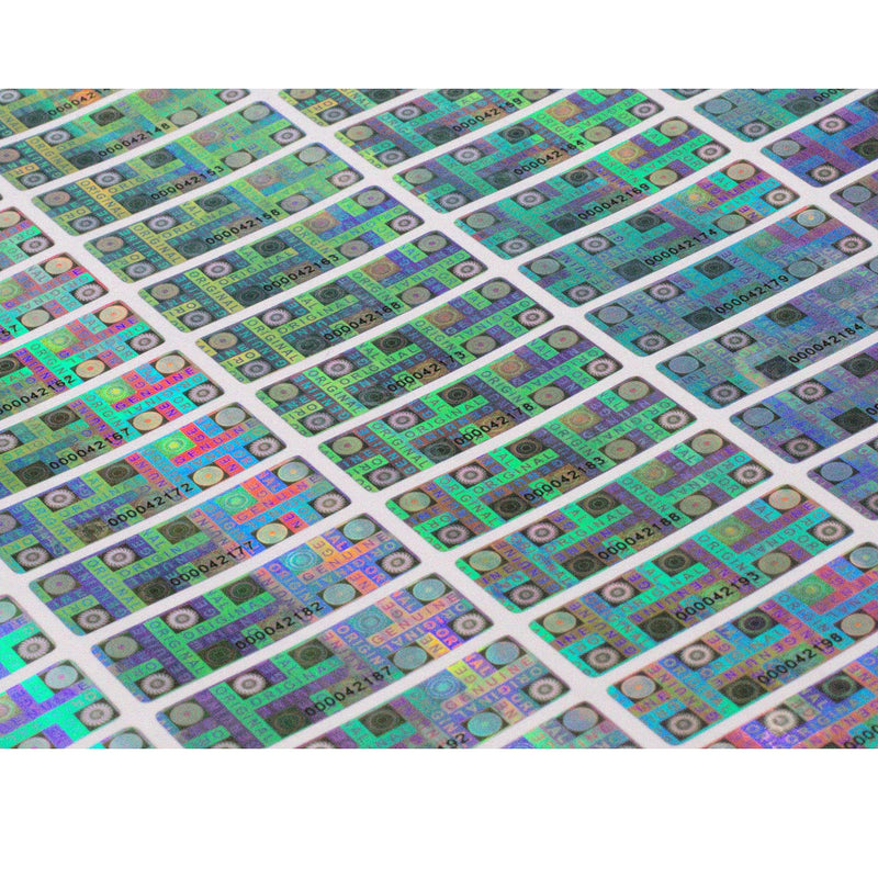 70 Tamper Proof Stickers, Tamper Evident Stickers. Genuine Original Holographic Security Seal, Tamper Resistant Hologram Foil Tape Feature with Serial Numbers. Strong Adhesive. (70 Stickers) 70 Stickers