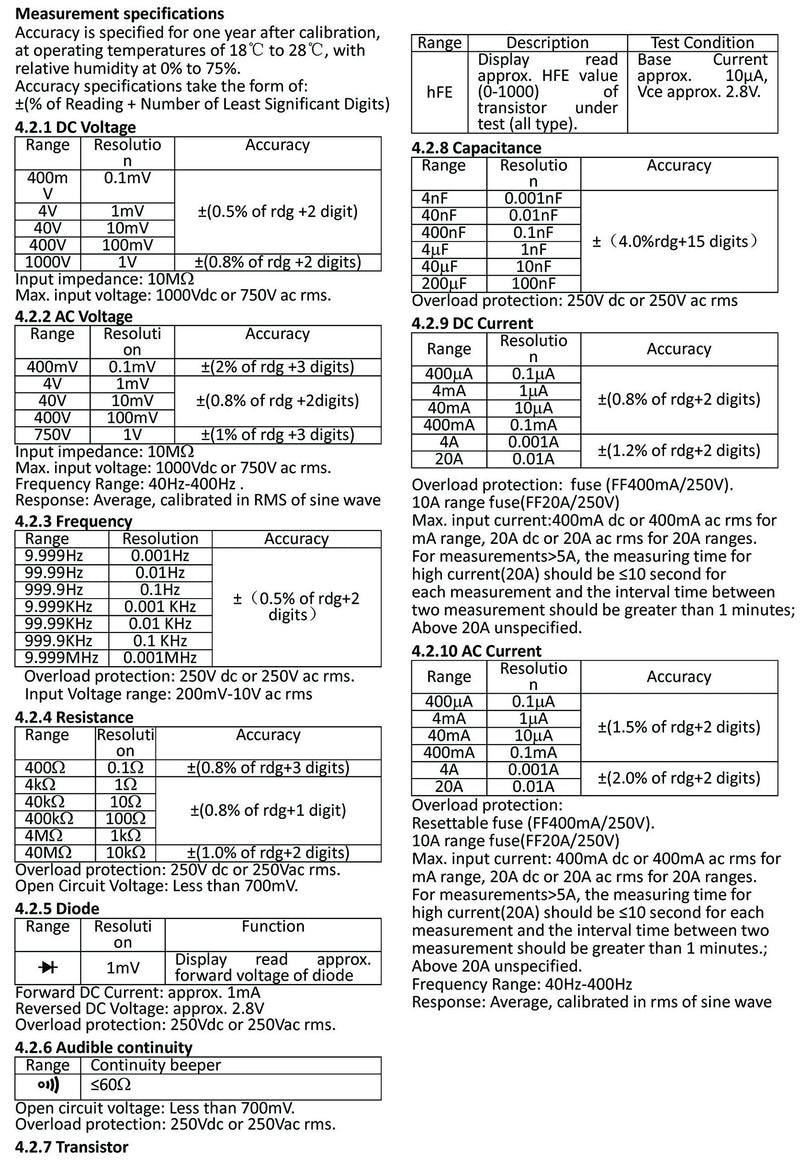 [Australia - AusPower] - Tekpower TP8268 AC DC Auto/Manual Range Digital Multimeter with NCV Feature, Mastech MS8268 Upgraded 
