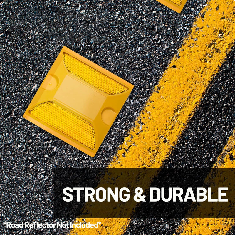 Adhesive Sticky Pads for Road Reflectors, 4" x 4" Butyl Sticky Pads, 4 Pack, Stick Driveway Reflectors on Driveway, Apply on Asphalt, Pavement, Cement or Concrete, Reflectors Sold Separately