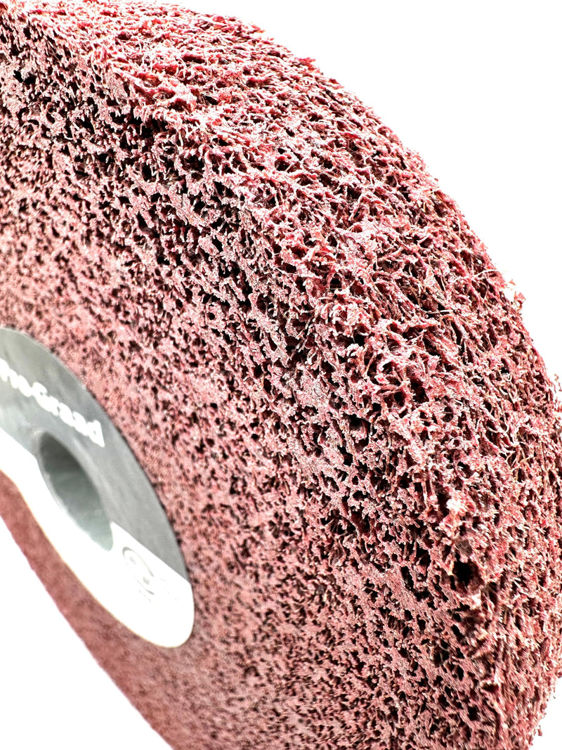 [Australia - AusPower] - Metal Finishing Wheel – 6” x 1” x 1” 5A Medium Grit – Aluminum Oxide – Maroon Metal Finish Convolute Wheel – for #3 & #4, Brush, Satin and Mill Finishes – Pack of 1 6" x 1" x 1" 