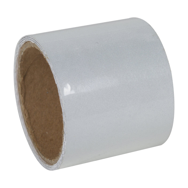 Duck Brand 896385 1.5-Inch by 30-Inch Single Roll Self-Adhesive Reflective Tape, White