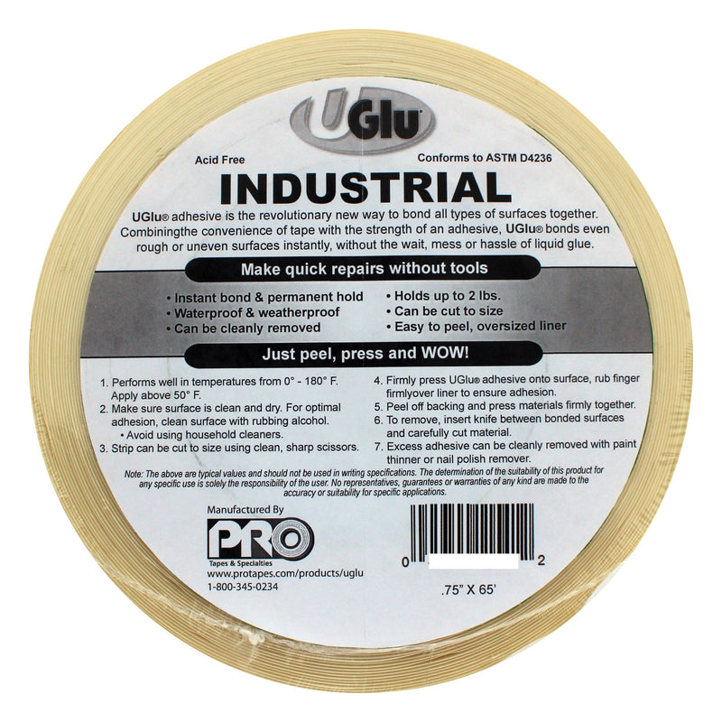 ProTapes 306UGLU3465 UGlu 20 Mil Roll 3" Core 3/4" Wide x 65' 3/4" Wide x 65' Long x 20 mils Thick