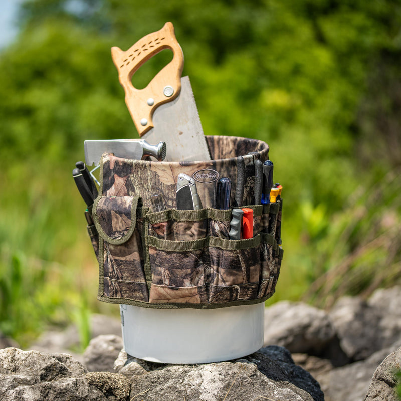 Bucket Boss - Camo Bucketeer Bucket Tool Organizer (Fits 5 Gallon Bucket), Bucket Organization (85030), Mossy Oak Camo