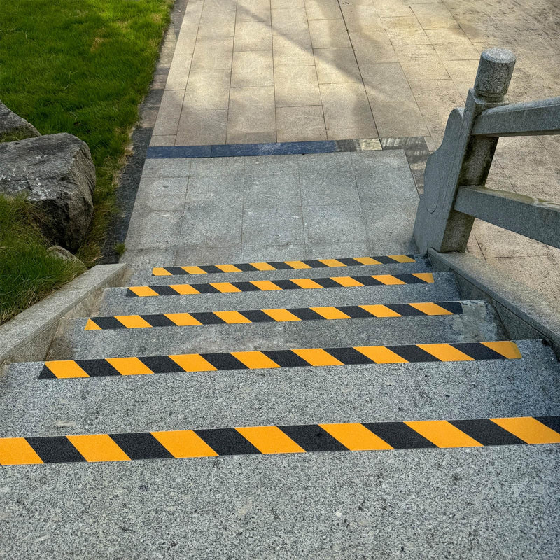 Anti Slip Safety Grip Tape 2 Inch x 60 Foot, Non Skid Tread for Stairs, Steps, Floors, Caution Dangerous Zones, Indoor and Outdoor Use (Yellow and Black) 2 Inch x 60 Ft