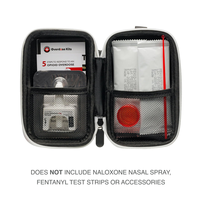 Empty Naloxone Case for Opioid Overdose Prevention Kits | Compact Design to Store Naloxone Nasal Spray and Accessories | Naloxone Not Included (Single, Black) Single