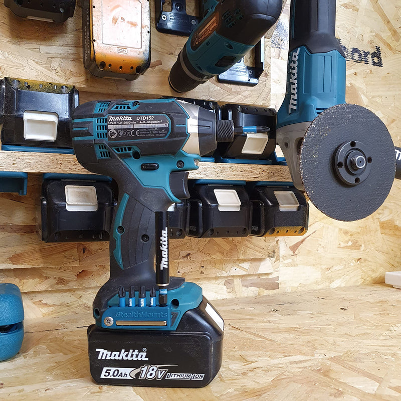 StealthMounts Black Magnetic Bit Holder Compatible with Makita | Bit Organiser for Drills | Ideal Bit Holder for Drills and Impact Wrenches (Pack of 2)