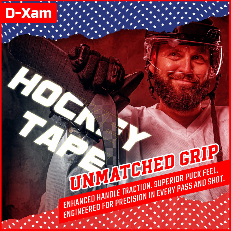 D-Xam Hockey Tape Black Grip Tape 2 Roll Athletic Sports Tape 1inch Multipurpose Cloth Tape for Lacrosse Stick Handles Pullup Bars Tools Fingers Water-Resistan Protect from Scratches Smudges Orange