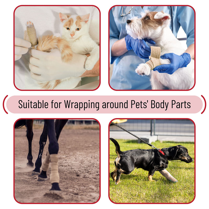 [Australia - AusPower] - Mr. Pen- Self Adhesive Bandage Wrap, 6 Pack, Skin Colored, 2 x 5 Yards, Cohesive Bandages, Medical Wrap, Elastic Bandage Wrap, Self Sticking Bandage Tape Skin Color 