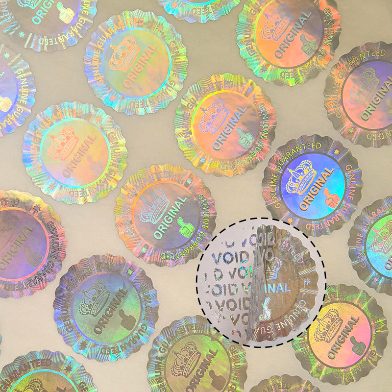 280pcs Hologram Tamper evident Sticker, Original,Genuine Guaranteed Label Sticker,Security Holographic Label,Warranty Void Seal Sticker(Silver,1inch) 25mm Silver