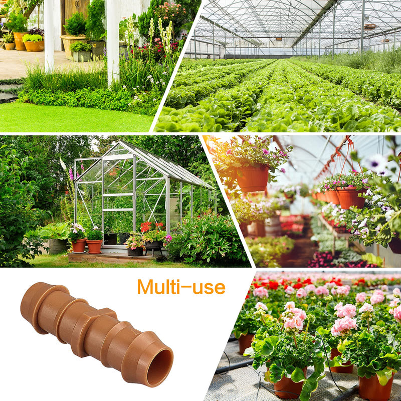 [Australia - AusPower] - 20 Pieces Drip Irrigation Fittings Coupling Connectors for 1/2" Tubing, Drip Barbed Couplers for 1/2 Inch Irrigation Tubing (0.600" ID), Drip Line Couplings for Drip Sprinkler Garden Systems 