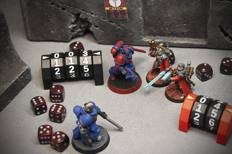 Life Counter/Wound Counter - Number dial - Three Dial Black - Tabletop Games - Phoenix Fire Gaming