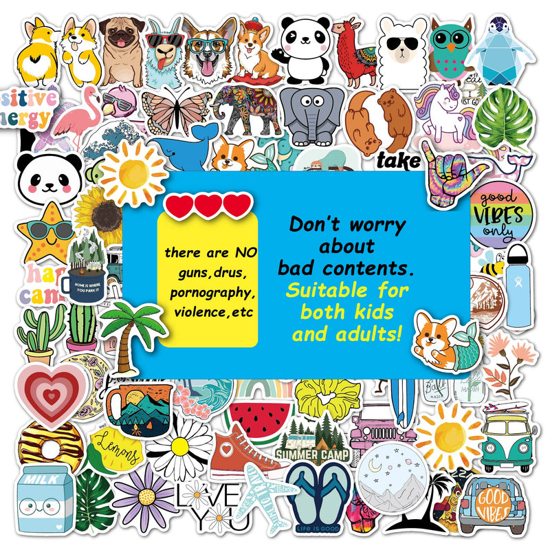 [Australia - AusPower] - 200Pcs Water Bottle Stickers for Kids Teens, Waterproof Vinyl Stickers, Aesthetic Laptop Stickers, Stickers for Water Bottles,Cute Stickers Packs 200pcs Water Bottle Stickers 