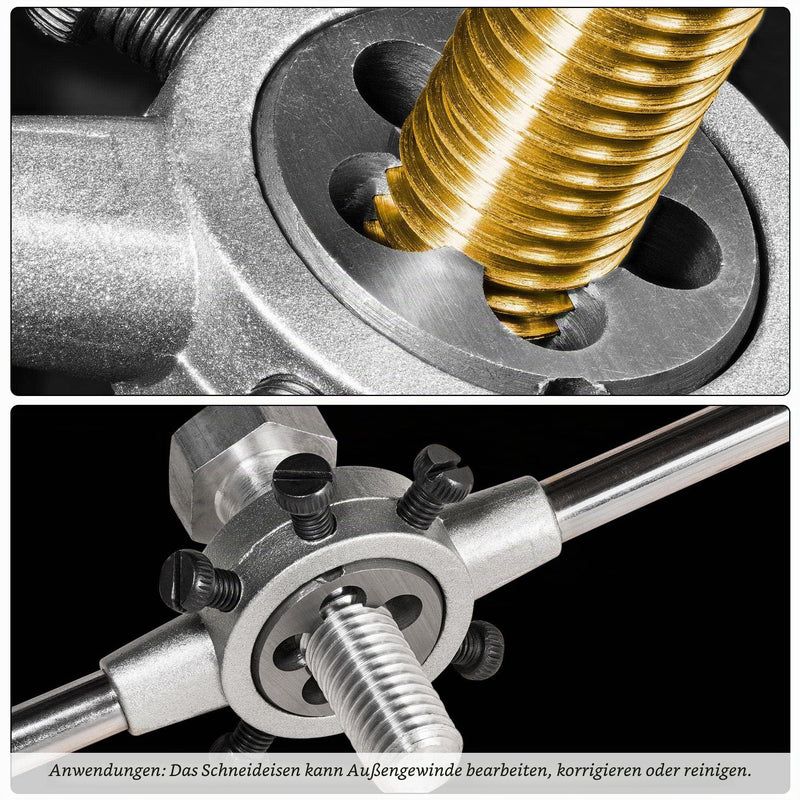 sourcing map 1/2-20 UNF Round Die Machine Thread Die 1.5 Inch AD Tool Steel | Thread cutting clamp, alloy tool steel thread repair tool