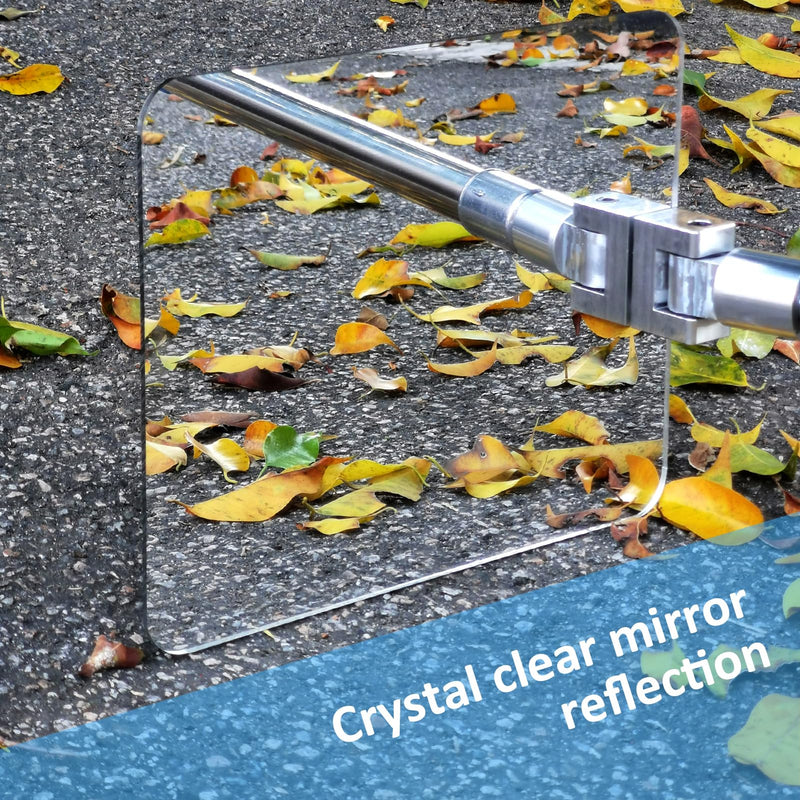 [Australia - AusPower] - Under Vehicle Inspection Security Mirror – Large Under Car Search Mirror Couple to 3/4-in Extendable Threaded Poles for Check on Checkpoints, Airports, Hotels, Clubs, Police Sheriff and Milita Base 