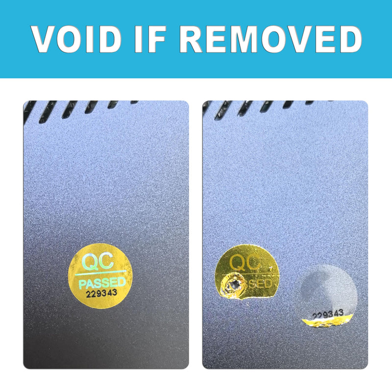 2300pcs 0.39 inch QC Passed Tamper Proof Stickers Silver High Security Tamper Evident Warranty Void Hologram Labels w/Unique Sequential Serial Numbering Gold 2300pcs