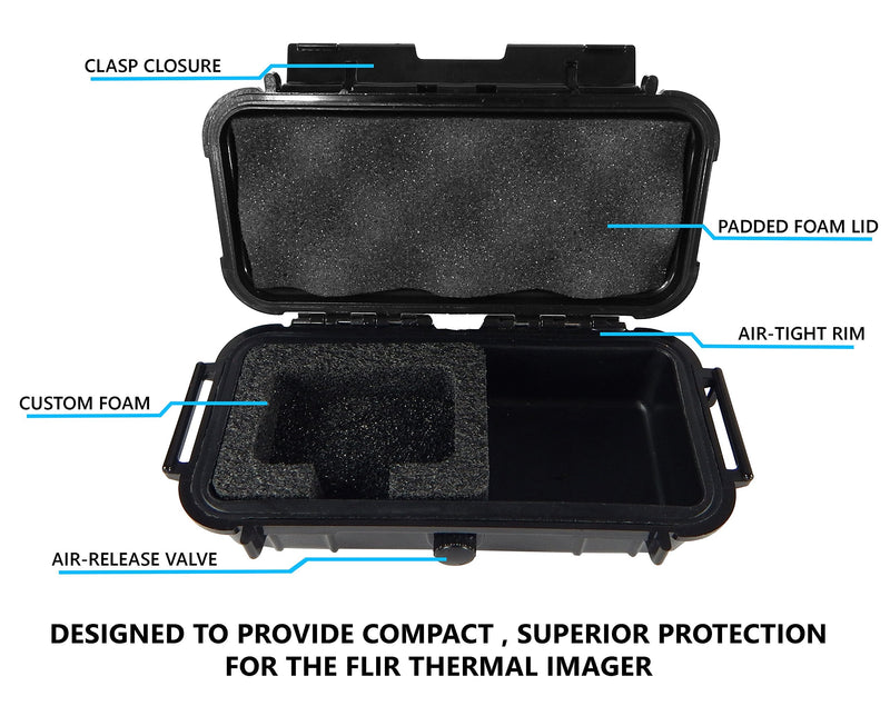[Australia - AusPower] - CASEMATIX Waterproof Thermal Imager Case Compatible with FLIR 1 Pro IOS, USB-C or Android IR, Cables and Small Adapters, Case Only 
