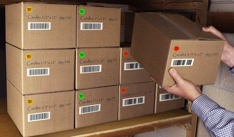 ChromaLabel 3/4 inch Round Preprinted Retail Sale Labels, 1000/Dispenser Box