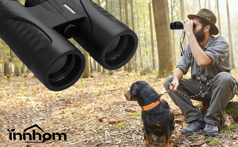 12x42 HD Waterproof Binoculars for Adults,Compact Binocular for Cruise Ship Black