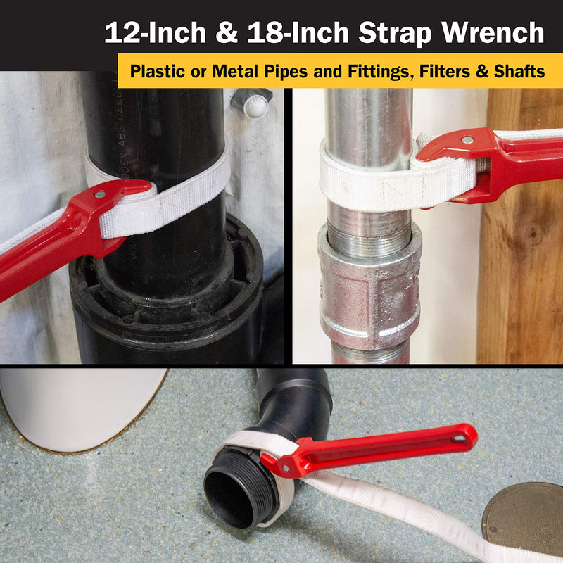 Titan 21316 18-Inch Strap Wrench 18" Handle