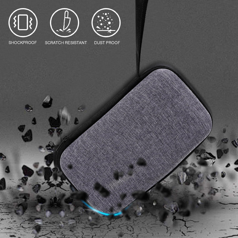 [Australia - AusPower] - Gray Professional Stethoscope Case & Storage Bag, Durable EVA Medical Protective Case for Doctors, Nurses, and Home Use (Compact Design, Shock-proof, 7.48 x 3.94 inches) 