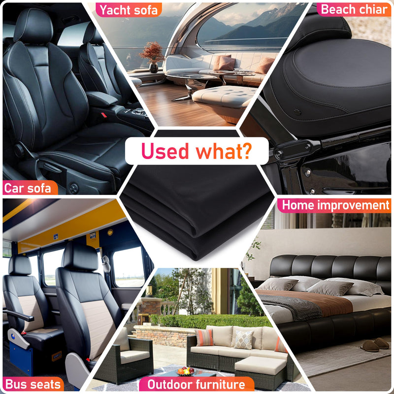 Meneng Self-Adhesive Leather Repair Patch: 17"x79" Cat Scratches Vinyl Repair Tape - Scratch-Resistant Furniture Patch Kit for Sofa Couch & Car Seat 17"x79"