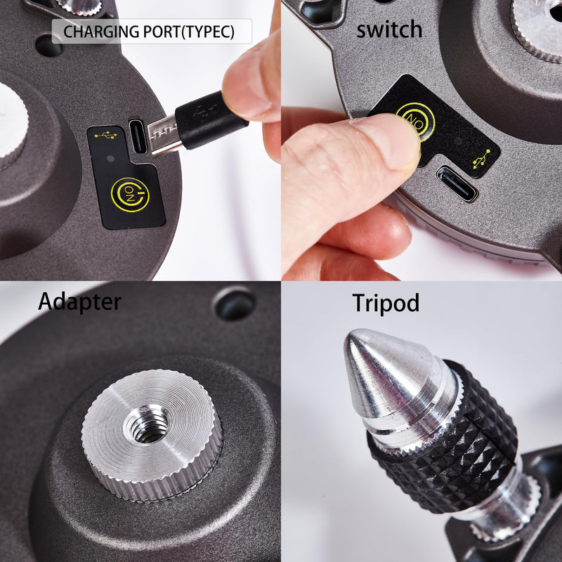 [Australia - AusPower] - Motorized Remote-Control Rotating Base for Laser Levels – 360° Rotation, Adjustable Speed, and Fine-Tuning for Precision Alignment 