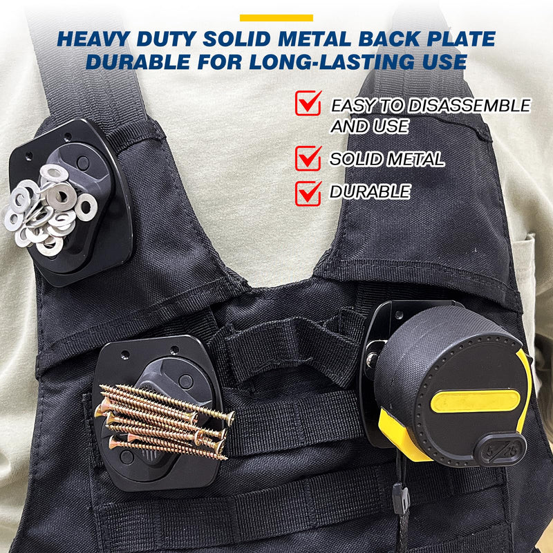 Magnetic Tool Holder for Belt, Strong Magnet Tool Clip for Men, for Dad, Heavy Duty Magnetic Belt Clip Holds Hammers, Screws, Nails, Screwdrivers, Wrenches, Cool Gadgets for Men 5210+5211